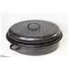 Image 3 : (2) Granite Ware Oval Roasting Pans - Extra Lid