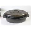 Image 5 : (2) Granite Ware Oval Roasting Pans - Extra Lid