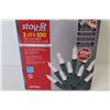 Image 3 : Sylvania Stay-Lit (2) Sets of 100 White Lights (NIB)