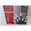 Image 3 : Sylvania Stay-Lit (2) Sets of 100 White Lights (NIB)