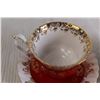 Image 2 : Royal Albert Bone China Teacup and Saucer (Chipped), Hand painted Gold China Teacup and Saucer