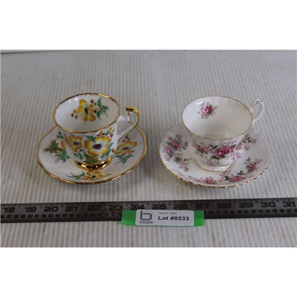 Royal Albert Lavender Rose Teacup and Saucer, Elizabethan Teacup and Saucer