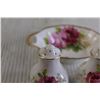 Image 2 : American Beauty Royal Albert Salt and Pepper Shakers, Small Serving Tray