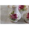Image 3 : American Beauty Royal Albert Salt and Pepper Shakers, Small Serving Tray