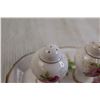 Image 2 : American Beauty Royal Albert Salt and Pepper Shakers, Small Serving Tray