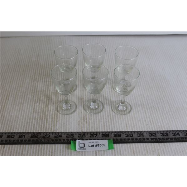 (6) Crystal Stemware