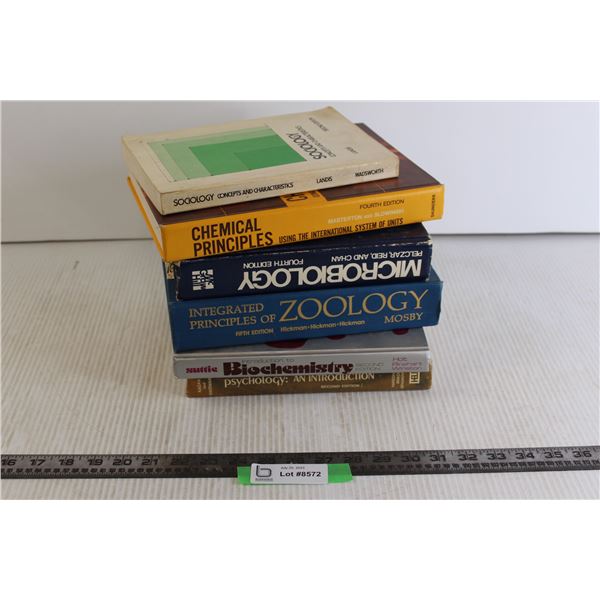 (6) Textbooks - Zoology, Chemistry, Biology