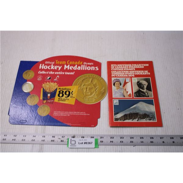 1974 Souvenir Collection of Canadian Standard Postage Stamps + Official Team Canada Canada Olympic H