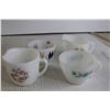 Image 3 : (5) Fire King Mugs w/ Assorted Patterns, Fire King Casserole (no Lid)