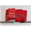 (4) Red Paisley Bandanas