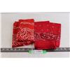 Image 1 : (4) Red Paisley Bandanas