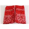 Image 2 : (4) Red Paisley Bandanas
