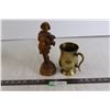 Image 1 : Brass Cup with Handle, Wooden Statue Figurine