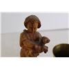 Image 2 : Brass Cup with Handle, Wooden Statue Figurine