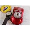 Image 5 : (12) Toy Cars, Goofy Plush with Rubber Head, (2) Watches, Rolling Stones Pin