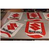 Image 1 : Suzuki Motorcycle Pennant Banner (Torn in Middle) (About 18')