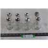 Image 1 : (8) Glass with Plastic Lid Salt and Pepper Shakers