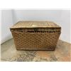 Image 1 : *Vintage Wicker Basket with Lid - 20" x 31" x 18"