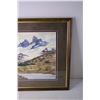 Image 2 : *Framed Watercolor of BC Mountain Scene - 19 1/2" x 25 1/2"