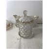 Image 2 : Crystal Dish Set - Creamer, Sugar, Candy Dish