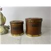 Image 2 : Parrot Planter, Wooden Sugar and Coffee Tins
