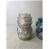 Image 3 : (2) Glass Bear Head Jars with Lace