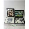 Image 1 : (4) Framed NFL Photos - Saskatchewan Roughriders (Cracked Glass)