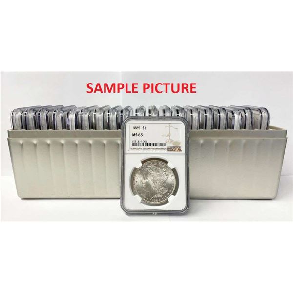 Box (20-coins) Mixed Date & MM NGC MS63 Morgan Silver Dollar