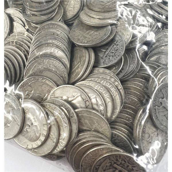 United States Constitutional 90% Silver 25 Cent $100 (400-coins)
