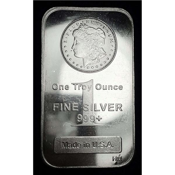 Highland Mint Morgan Design 1 ozt .999 Silver Bar