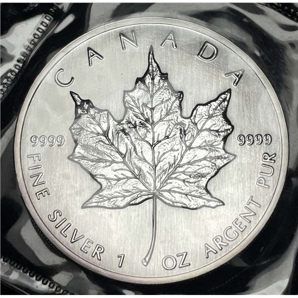 1989 Canada $5 Maple Leaf 1 ozt .9999 Silver