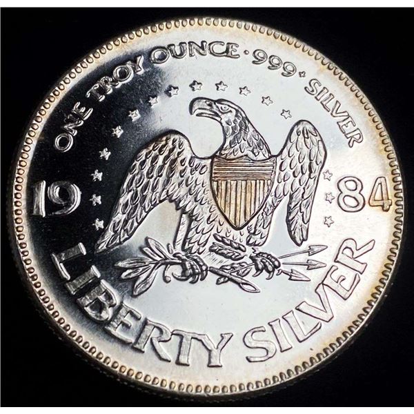 1984 A-Mark "Life Liberty Happiness" Proof 1 ozt .999 Silver