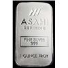 Image 1 : Asahi Refining 1 ozt .999 Silver Bar