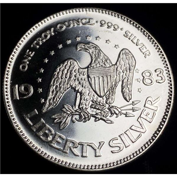 1983 A-Mark "Life Liberty Happiness" Proof 1 ozt .999 Silver