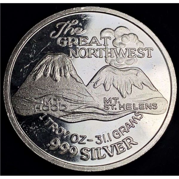 The Great Northwest Proof 1 ozt .999 Silver Trade Unit