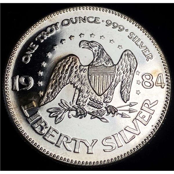 1984 A-Mark "Life Liberty Happiness" Proof 1 ozt .999 Silver