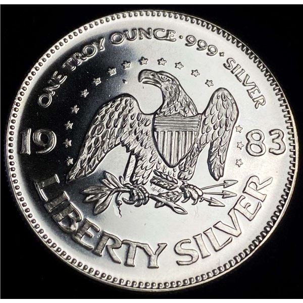 1983 A-Mark "Life Liberty Happiness" Proof 1 ozt .999 Silver