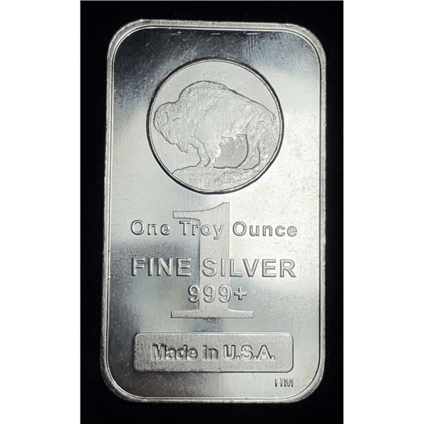 Highland Buffalo Design 1 ozt .999 Silver Bar