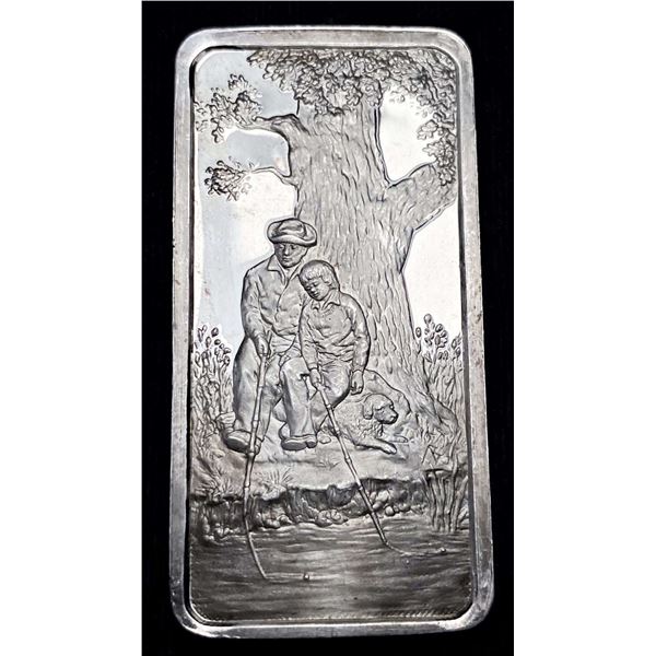 1974 Hamilton Mint "Under The Old Oak Tree" 1 ozt .999 Silver Bar