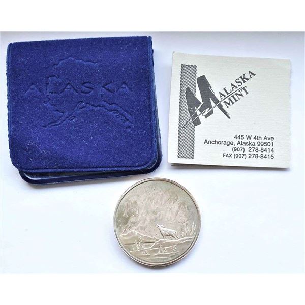 Northern Lights "The Seal Of The State Of Alaska" 1 ozt .999 Silver
