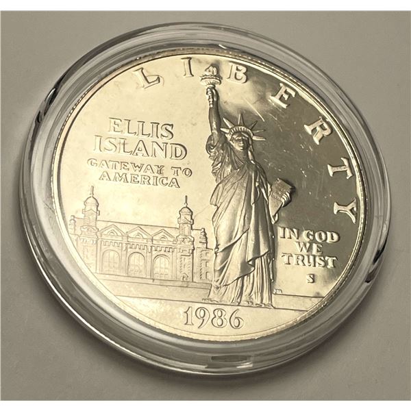 1986-S U.S. Statue of Liberty Proof Commemorative Silver Dollar
