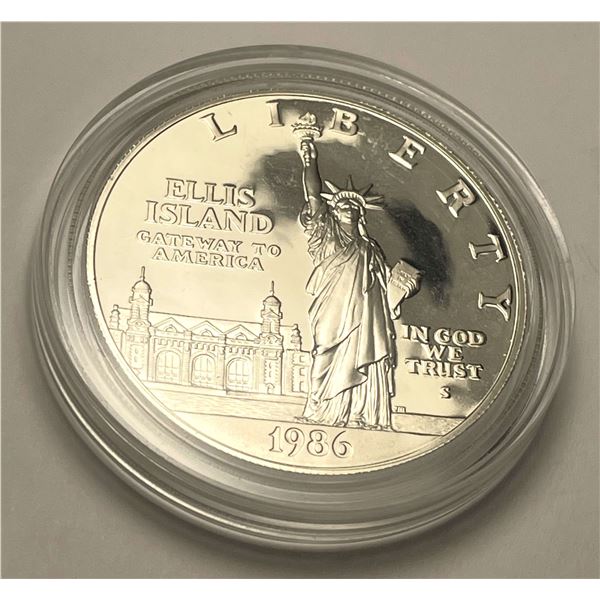 1986-S U.S. Statue of Liberty Proof Commemorative Silver Dollar