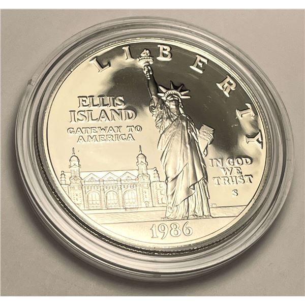 1986-S U.S. Statue of Liberty Proof Commemorative Silver Dollar