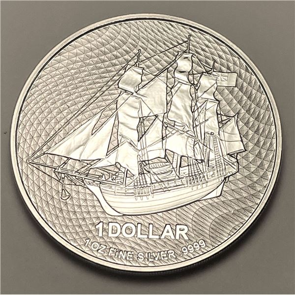 2023 Cook Island Sailing Ship 1 ozt .9999 Silver Dollar