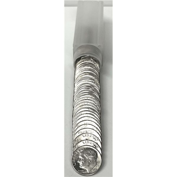 Roll (50-coins) 1955-D Roosevelt BU 90% Silver Dimes