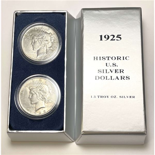 1925 Peace Silver Dollar Set (2-coins)