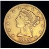 Image 1 : 1899 Gold $5 Liberty Head VF