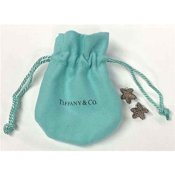 Rare Tiffany & Co. Bumpy Starfish Earrings .925 Sterling Silver