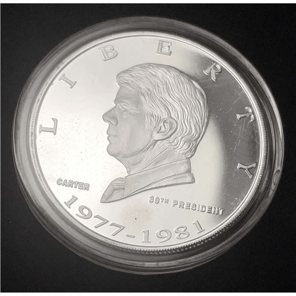 Danbury Jimmy Carter Proof 1 ozt .999 Silver