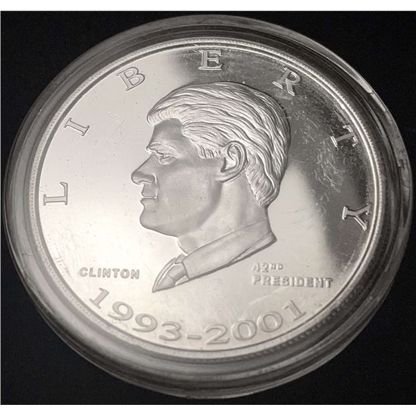 Danbury Bill Clinton Proof 1 ozt .999 Silver